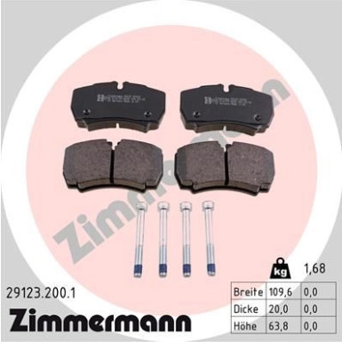 ZIMMERMANN Bremsbeläge ZIMMERMANN Bremsbeläge