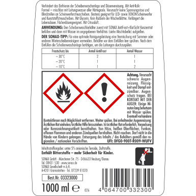 03323000 Frostschutz, Scheibenreinigungsanlage AntiFrost+KlarSicht Konzentrat Citrus