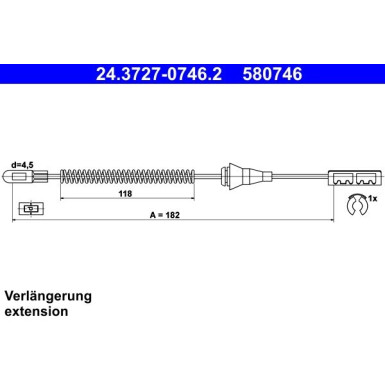 24.3727-0746.2 Seilzug, Feststellbremse