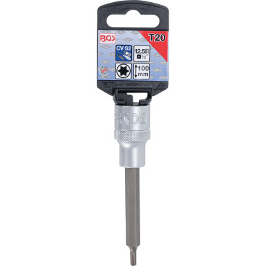 BGS Bit-Einsatz | Länge 100 mm | Antrieb Innenvierkant 12,5 mm (1/2"""") | T-Profil (für Torx) T20 | 4469