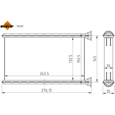 NRF Wärmetauscher, Innenraumheizung 54438 NRF Wärmetauscher, Innenraumheizung 54438