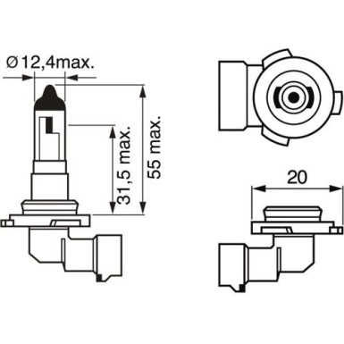 1 987 302 083 Glühlampe, Nebelscheinwerfer Pure Light WS