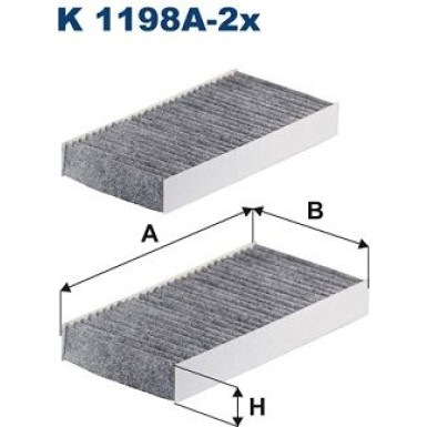 FILTRON Filter, Innenraumluft K 1198A-2x