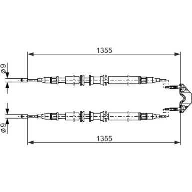 1 987 477 868 Seilzug, Feststellbremse 1 987 477 868 Seilzug, Feststellbremse
