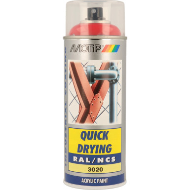 MoTip hochglänzender Acryllack verkehrsrot 400ml | 7088
