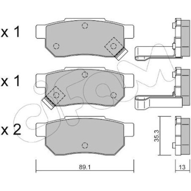 CIFAM Bremsbelagsatz, Scheibenbremse 822-170-1