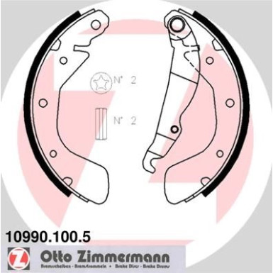 ZIMMERMANN Bremsbacken | 10990.100.5