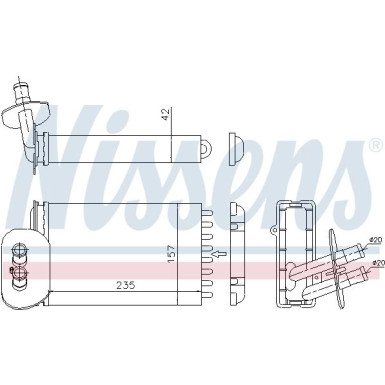 Heizkühler PKW | VW T4 90 | 73977