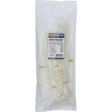 BGS Kabelbinder-Sortiment weiß 100 - 300 mm 250-tlg BGS Do it yourself 80778