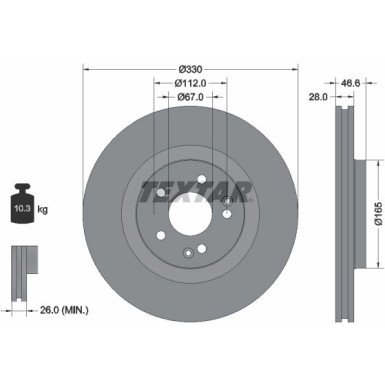 Bremsscheibe Db P. W203/A209/C209 05-11 PRO+ 92151005