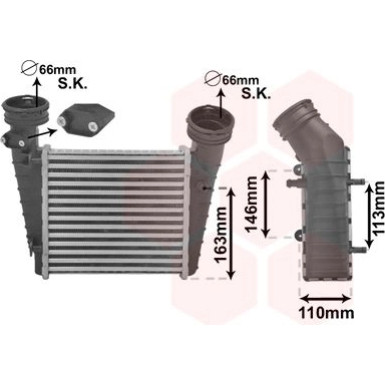 VAN WEZEL Ladeluftkühler 58004238 IR PLUS
