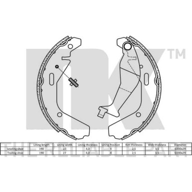 2736752 Bremsbackensatz