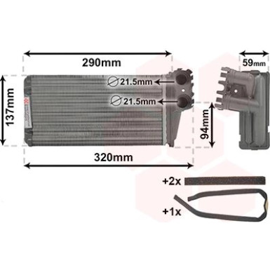 VAN WEZEL Wärmetauscher, Innenraumheizung 40006227
