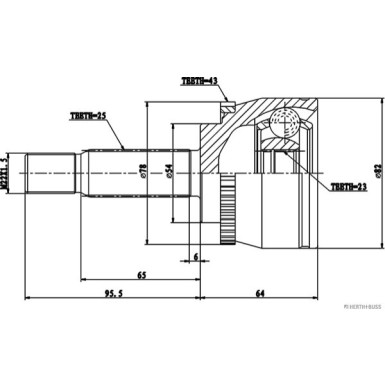 Herth + Buss Jakoparts Homokinetisches Gelenk Herth + Buss Jakoparts Homokinetisches Gelenk