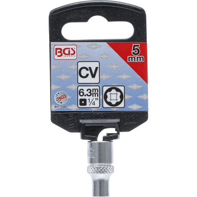 BGS Steckschlüssel-Einsatz Super Lock | Antrieb Innenvierkant 6,3 mm (1/4"""") | SW 5 mm | 2345