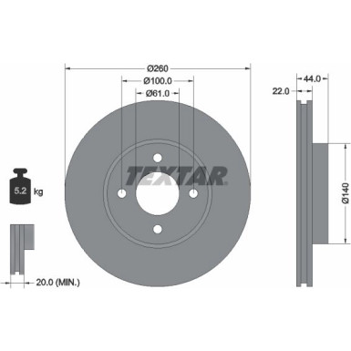 Bremsscheibe Nissan P. Micra K13 10 | 92239903