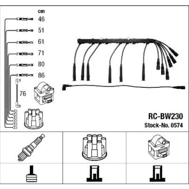 NGK | Zündleitungssatz 0574