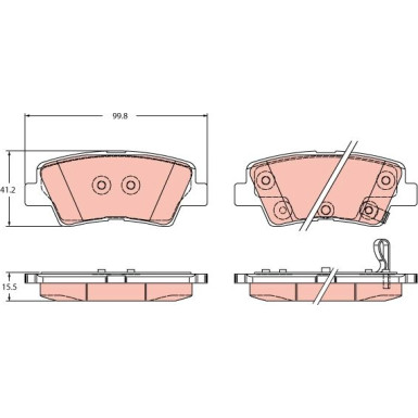 Bremsklötze HA | HYUNDAI Sonata 14 | GDB2353 Bremsklötze HA | HYUNDAI Sonata 14 | GDB2353