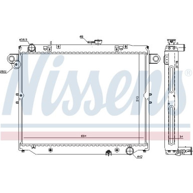 Wasserkühler PKW | TOYOTA Land Cruiser 4,2 TD 98 | 64881