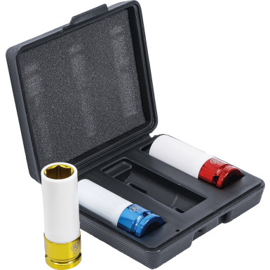 BGS Kraft-Schoneinsatz-Satz Antrieb Innenvierkant 12,5 mm (1/2 ) SW 17 - 19 - 21 mm 3-tlg BGS Do it yourself 7310