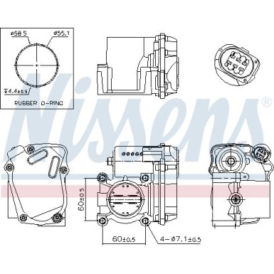 NISSENS Drosselklappenstutzen 955004