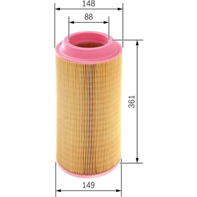 Luftfilter | AGCO,ARMATRAC,BOBCAT,DEMAG,JCB | 1457433558
