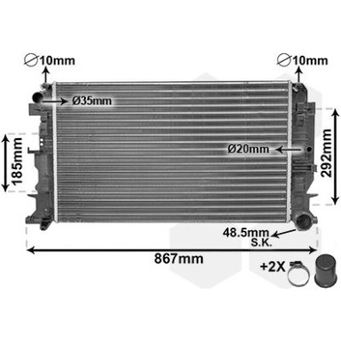 VAN WEZEL Kühler, Motorkühlung 58002271