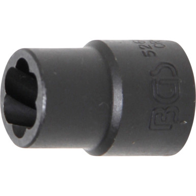 BGS Spiral-Profil-Steckschlüssel-Einsatz / Schraubenausdreher | Antrieb Innenvierkant 12,5 mm (1/2"""") | SW 13 mm | 5266-13