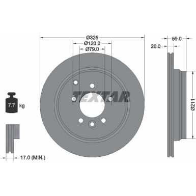 Bremsscheibe Land Rover T. Discovery 04- 325X20/Range 04 PRO 92147603