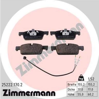 ZIMMERMANN Bremsbeläge ZIMMERMANN Bremsbeläge