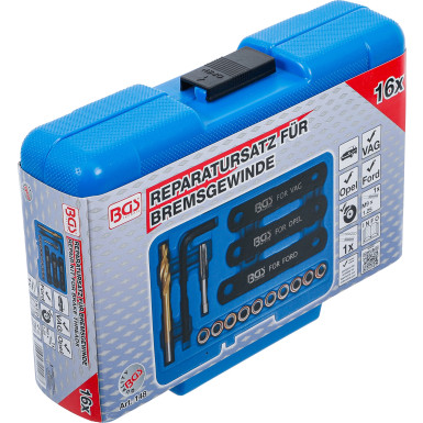 BGS Reparatur-Satz für Bremsgewinde | M9 x 1,25 | 16-tlg | 148
