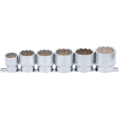 BGS Steckschlüssel-Einsatz-Satz, Zwölfkant | Antrieb Innenvierkant 12,5 mm (1/2"""") | SW 24 - 38 mm | 6-tlg | 70102