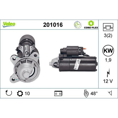 VALEO Anlasser 201016 VALEO CORE-FLEX