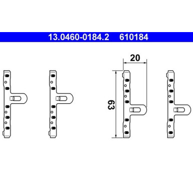 ATE Zubehör, Bremsbeläge 13.0460-0184.2