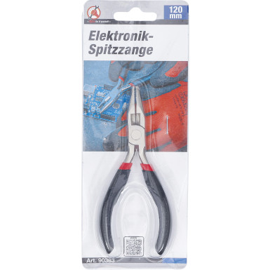 BGS Elektronik-Spitzzange | gerade | mit Feder | 120 mm | 90383