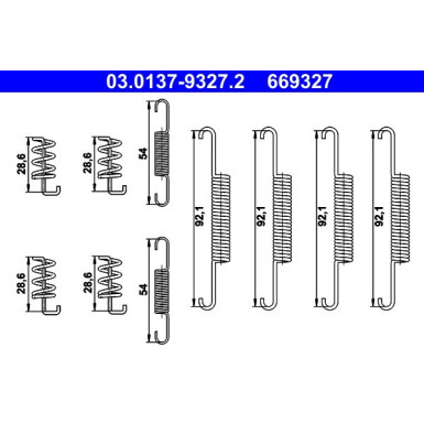 03.0137-9327.2 Zubehörsatz, Feststellbremsbacken 03.0137-9327.2 Zubehörsatz, Feststellbremsbacken