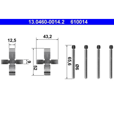 ATE Zubehör, Bremsbeläge 13.0460-0014.2