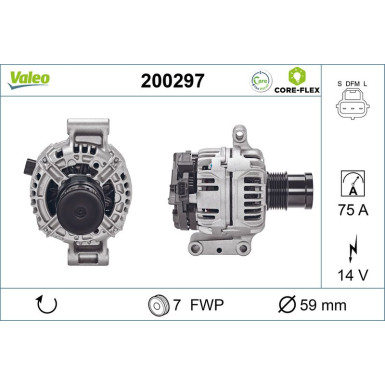 VALEO Generator 200297 VALEO CORE-FLEX