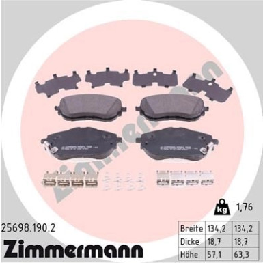 ZIMMERMANN Bremsbeläge ZIMMERMANN Bremsbeläge