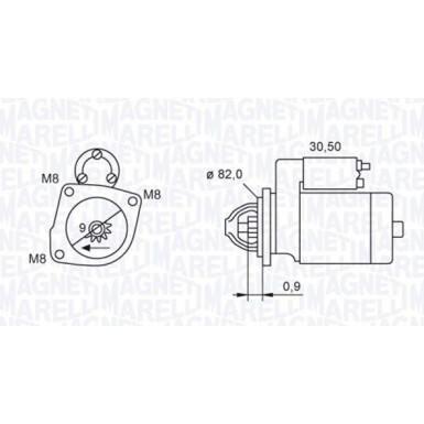 MAGNETI MARELLI Anlasser | 063721552010