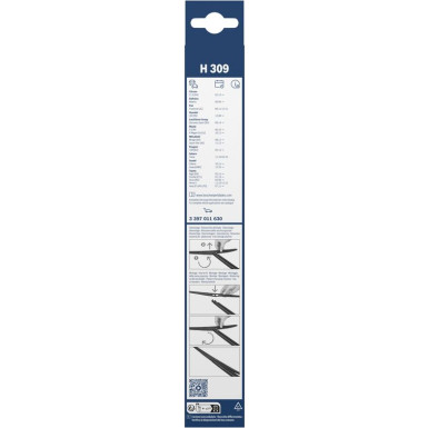 BOSCH | Wischerblatt H309 | TWIN-Stand.,Daihatsu Cuore,Materia | 3397011630