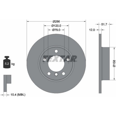 Bremsscheibe Bmw P. E36 90 PRO 92055503