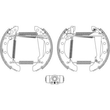 SATZ BREMSBACKEN VW PASSAT/GOLF/VENTO 93 Shoe Kit Pro 84018301