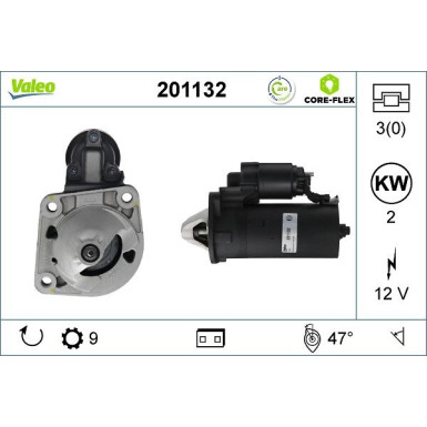 VALEO Anlasser 201132 VALEO CORE-FLEX