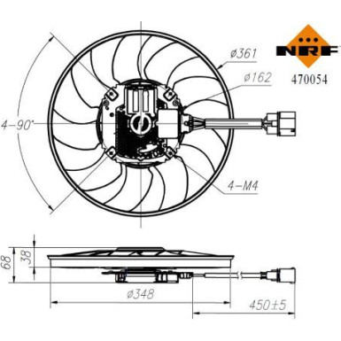 NRF Lüfter, Motorkühlung 470054 NRF Lüfter, Motorkühlung 470054