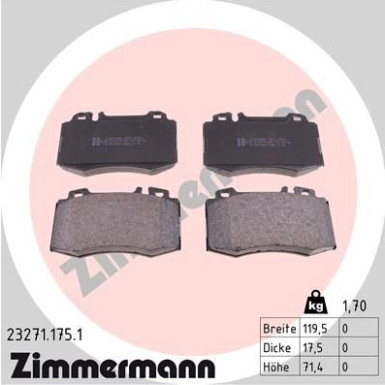 ZIMMERMANN Bremsbeläge