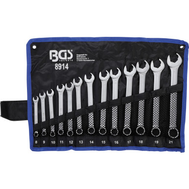 BGS Maul-Ringschlüssel-Satz | Maulseite mit Ratschenfunktion | SW 8 - 21 mm | 13-tlg | 8914 BGS Maul-Ringschlüssel-Satz | Maulseite mit Ratschenfunktion | SW 8 - 21 mm | 13-tlg | 8914