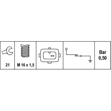 HELLA Öldruckschalter 6ZL 003 259-591 HELLA Öldruckschalter 6ZL 003 259-591