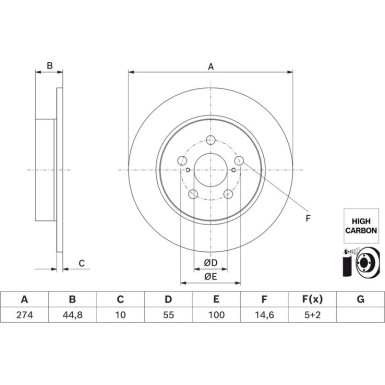BOSCH | Bremsscheibe | 0 986 479 H63