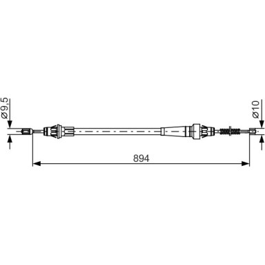 1 987 482 365 Seilzug, Feststellbremse 1 987 482 365 Seilzug, Feststellbremse